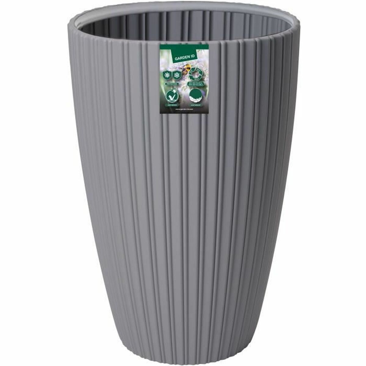Bloempot Garden ID Fancy Grijs Polyethyleen 40 x 58 cm